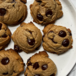 brown butter chocolate chip cookie top down image