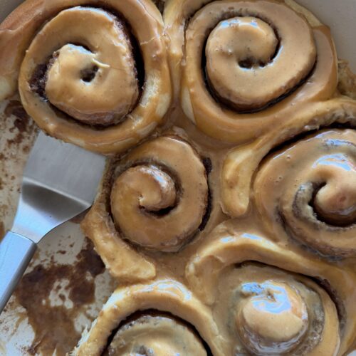 cinnamon rolls from above